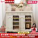 彌科優(yōu)（Mikeyou） 鞋柜家用門(mén)口客廳歐式玄關(guān)柜實(shí)木大容量簡(jiǎn)約門(mén)廳柜家用儲物柜子 【歐式輕奢】71厘米純白描金鞋柜 組裝