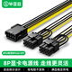 畢亞茲 顯卡電源線(xiàn) 臺式主機箱8Pin轉雙8Pin(2+6Pin)電源供電轉接線(xiàn) 8P轉雙8P(2+6P)反向電源連接線(xiàn)