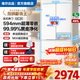 海爾（Haier）冰箱491升法式多門(mén)594mm超薄零嵌統帥懶人系列風(fēng)冷無(wú)霜黑金凈化三檔變溫一級雙變頻節能家用大容量 491L+法式多門(mén)+MIX減壓鮮盒+WIFI智控