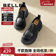 百麗（Belle）百搭牛津鞋女通商場(chǎng)同款通勤厚底小皮鞋B1Q1DCM4 黑色 37 (235mm)