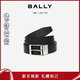 巴利（BALLY）男士腰帶商務(wù)方扣雙面腰帶6307811黑色120cm新年情人節禮物