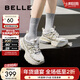 百麗（Belle）張凌赫同款星河軌跡老爹鞋女網(wǎng)面透氣休閑厚底運動(dòng)鞋B2199AM6 【周雨彤同款】金色 （第一批） 36 (230mm)
