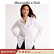 Abercrombie & Fitch【牛津襯衫】經(jīng)典小麋鹿圖案百搭通勤長(cháng)袖襯衫春秋女裝140-3618 白色黑標 S (165/88A)