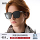 BOLON暴龍眼鏡男士復古方框墨鏡韓版黑超太陽(yáng)鏡駕駛鏡遮陽(yáng)防曬BL3037 C10-鏡片灰色/鏡框黑色