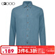 G2000【純棉法蘭絨】G2000男裝商場(chǎng)新款柔軟舒適休閑百搭長(cháng)袖襯衫 法蘭絨/純棉-青藍-標準領(lǐng) XL /09 /2L