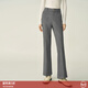 顏域簡(jiǎn)約氣質(zhì)褲子女士2024新款秋季通勤微喇褲百搭職業(yè)高腰西裝褲 灰格 XXL/44