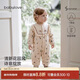 babylove女寶寶夾棉連體衣冬季純棉哈衣爬服嬰兒甜美碎花棉服冬裝解語(yǔ)花