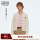 Teenie Weenie小熊針織開(kāi)衫女2025年秋季新款復古絞花多巴胺針織毛衣外套空調衫 象牙白 S