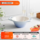 酷彩（Le Creuset）炻瓷盤(pán)創(chuàng  )意沙拉水果菜盤(pán)家用法式料理碗 17cm法式料理碗水晶藍