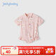 JELLYBABY女童泳衣洋氣夏季2中小童防曬沙灘服夏裝游泳衣1-3歲寶寶連體泳裝 粉色 [防曬涼感]（送同顏色泳帽） 90