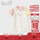 戴維貝拉（DAVE＆BELLA）女童連衣裙兒童POLO裙運動(dòng)休閑寶寶裙子小童衣服夏裝新款童裙 米白【現貨】 100 cm（建議身高90-100cm）