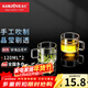 金灶（KAMJOVE）水杯帶把耐熱玻璃茶杯品茗杯泡茶杯咖啡杯小茶杯玻璃杯家用套裝 K-106（120ml*2）