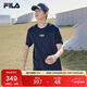 FILA斐樂(lè )官方短袖T恤男2025年夏季時(shí)尚純棉圓領(lǐng)透氣男士運動(dòng)t恤針織衫
