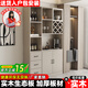 紅森集酒柜客廳餐邊柜一體靠墻柜子簡(jiǎn)約現代展示柜高柜酒吧柜可定制 卡其 長(cháng)120cm寬30高200