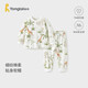 童泰（TONGTAI）寶寶秋衣套裝春秋純棉嬰兒衣服男童女童秋褲睡衣家居服綠色80cm