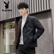 花花公子（PLAYBOY）90白鴨絨西裝羽絨服男士冬季2025新款潮牌痞帥氣羽絨服男冬裝外套 黑色 4XL