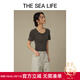 THE SEA LIFE歐海一生 24夏新品簡(jiǎn)潔修身短款透氣顯瘦多色木耳邊短袖T恤160173 苜?；?M