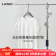 藍地（LANDI）短袖t恤女2025夏季新款簡(jiǎn)約純色百搭打底衫圓領(lǐng)半袖上 白色 L