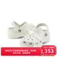 卡駱馳（CROCS）經(jīng)典珍珠蕾絲云朵洞洞鞋時(shí)尚百搭|211540 亞麻色-0HZ 38 (240mm)