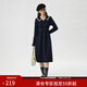 范思藍恩學(xué)院風(fēng)海軍領(lǐng)針織連衣裙女冬季2024新款內搭中長(cháng)款裙子 藏青 L