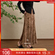 三彩2025冬季新款絲絨半身裙印花魚(yú)尾長(cháng)裙C