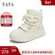 他她（TATA）冬季厚底雪地靴女戶(hù)外休閑加絨保暖短靴新款CDJ01DD4 米白（半絨半毛） 36