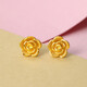 謝瑞麟（TSL）黃金耳釘磨砂臘梅花黃金耳釘女款YM036 約1.55克