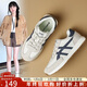 ZHR復古德訓鞋女輕便透氣休閑鞋女百搭學(xué)生運動(dòng)鞋子女 AK199 米藍 36