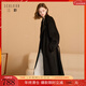 三彩【100綿羊毛】2025冬季新款長(cháng)款雙面呢大衣翻領(lǐng)寬松M 經(jīng)典黑 S 155/80A