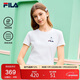 FILA 斐樂(lè )官方女子針織短袖T恤2026春季新款時(shí)尚休閑小貓刺繡圓領(lǐng)上衣