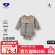 Kordear嬰兒包屁衣春秋款寶寶碎花連體衣純棉衣服洋氣外出服 風(fēng)吹半夏【包屁衣+口水巾】 90cm 【身高80-90cm 體重25-30斤】