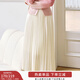 香影百褶裙半身裙女中長(cháng)2026春季新款白色裙子垂感高腰顯瘦a字裙 米白 S