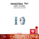 潘多拉（PANDORA）[新年禮物]淺藍圓形耳環(huán)珠鑲工藝閃耀耳飾清新可愛(ài)禮物生日禮物 淺藍圈形耳環(huán) 均碼