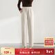 尚都比拉冬季簡(jiǎn)約百搭休閑褲女通勤顯瘦九分哈倫毛呢褲女 燕麥色 S 