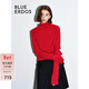 BLUE ERDOS針織衫女秋冬新年紅高領(lǐng)可拆卸袖羊毛保暖毛衣B246A070 正紅 -現貨 M (165)