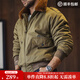 馬登工裝 美式復古B10轟炸機夾克棉服毛領(lǐng)翻領(lǐng)棉衣飛行外套男冬季 橄欖綠 XL