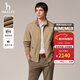 哈吉斯（HAZZYS）男裝 秋冬款行政風(fēng)男外套哈靈頓戶(hù)外休閑夾克男ASVZU0BCU12 米色BI XL (180/100A 50)