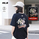 MLB男女同款新年生肖馬印花防曬短袖T恤26春新款3ATSQ0261-50BKS-L