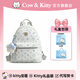 COW&KITTY正品凱蒂貓2025新款學(xué)生女士雙肩背包輕便學(xué)背包生日禮物圣誕禮物 藍色【中號】長(cháng)28.5cm寬14cm高33cm 長(cháng)24cm寬13cm高27cm