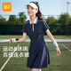361°運動連衣裙女防走光polo領短袖專業羽毛球服連體網球服網球裙
