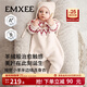 嫚熙（EMXEE）嬰兒連體衣小羊半邊絨男女寶寶秋冬保暖外出爬服哈衣2025新款 費爾島-云朵白【肩開(kāi)】 90cm （1-2歲，建議體重9.5-13kg）