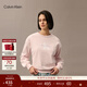Calvin KleinJeans春秋女士經(jīng)典ck刺繡印花休閑通勤運動(dòng)圓領(lǐng)內搭套頭衛衣 LN4-牡丹粉 S