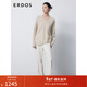 ERDOS V領(lǐng)絨感慵懶舒適不對稱(chēng)下擺針織套衫女套衫羊絨衫 淺駝 170/92A/XL