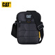 卡特（CAT）單肩斜挎包6.7英寸手機包小號迷你戶(hù)外運動(dòng)拉鏈休閑包男女黑84059