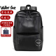 Walker Shop【2026年新款】雙肩包男時(shí)尚簡(jiǎn)約背包黑色優(yōu)質(zhì)牛皮書(shū)包電腦包 雅致黑 45*30*16cm 精選牛皮-禮盒包裝