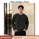 Abercrombie & Fitch經(jīng)典小麋鹿圖案美式棉質(zhì)圓領(lǐng)套頭長(cháng)袖T恤25秋冬男裝124-5565 灰黑色 S (175/92A) 尺碼偏大，建議小一碼