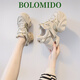 Bolomido奢侈高端品牌高檔老爹鞋女士2025新款厚底增高休閑時(shí)尚運動(dòng)鞋子 米色【四季款】 36