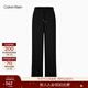 Calvin KleinJeans秋冬女士提花織帶抽繩腰c(diǎn)k抓絨休閑運動(dòng)褲衛褲針織長(cháng)褲 UB1-太空黑 S