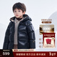 高梵兒童羽絨服黑金5.0鵝絨服男女童寶寶輕薄短款面包服保暖羽絨外套 YT黑色-小熊耳朵 100 【飛天鵝絨】