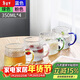 唯銘諾（WEIMINGNUO）錘紋玻璃杯家用泡茶杯耐熱加厚喝水杯帶把啤酒杯子套裝 四色350ML